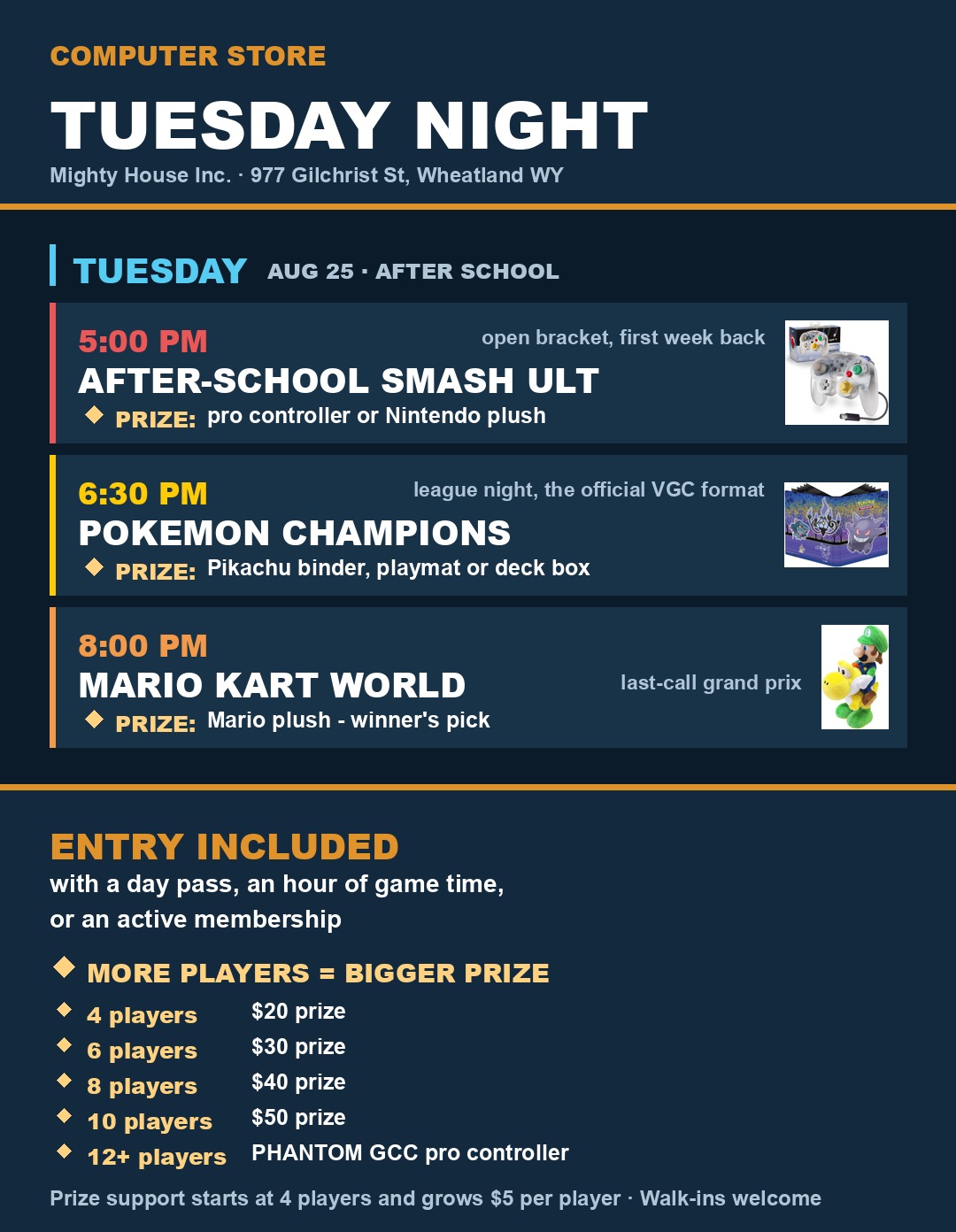 Computer Store - Tuesday August 25