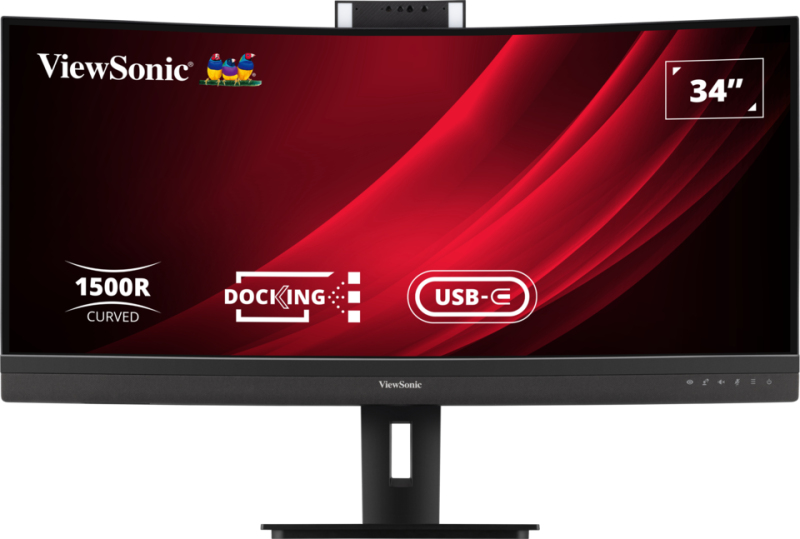 ViewSonic VG3457CV 34 Inch 1440p Ultrawide Docking Monitor, Curved IPS