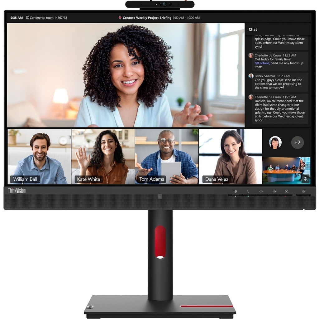 Lenovo ThinkVision T24mv-30 24" Class Webcam Full HD LED Monitor - 16: