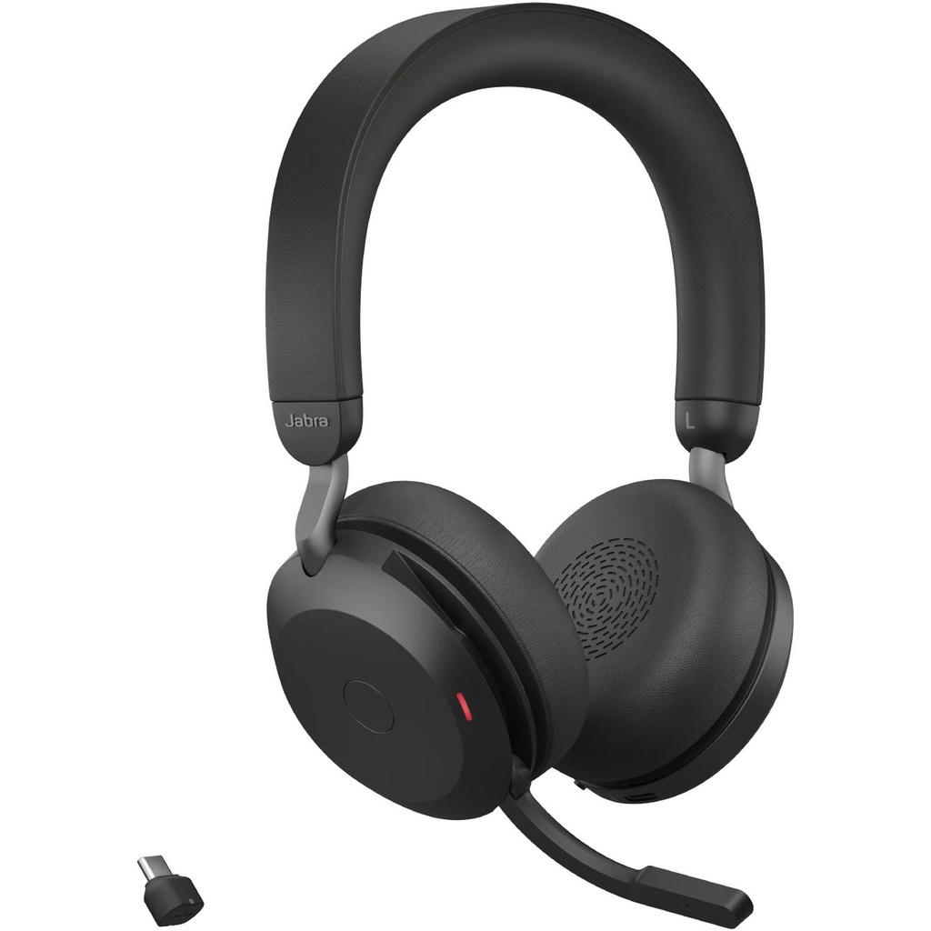Jabra Evolve2 75 Wireless On-ear Stereo Headset - USB-C - Unified Comm