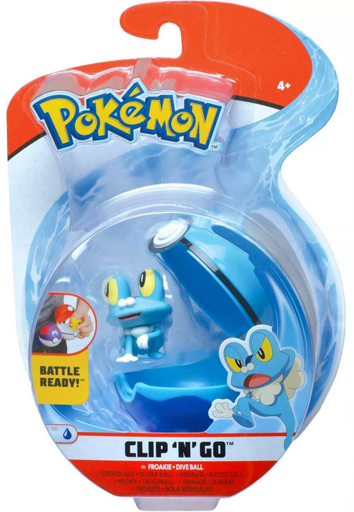 [XY-F2244-01-FROAKIE-CLIP-N-GO-DIVE] Froakie (Clip 'N' Go, Dive Ball + 2-inch figure)