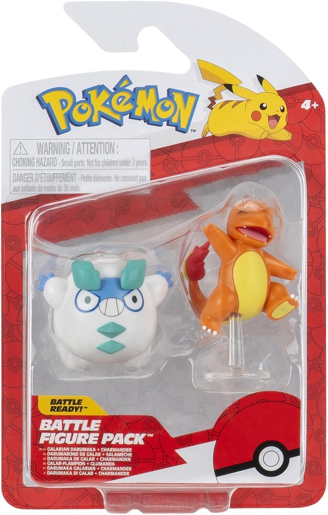 [XY-F95007AC-01-POKEMON-BATTLE-FIGURE-] Pokemon Battle Figure 2-Pack: Galarian Darumaka & Charmander (#5, Wave 19)