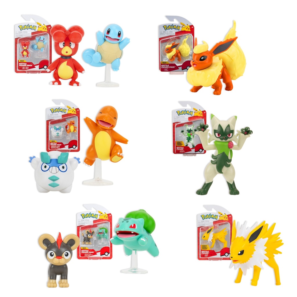[XY-F95007AC-03-POKEMON-BATTLE-FIGURE-] Pokemon Battle Figure 2-Pack: Magby & Squirtle (#5, Wave 19)