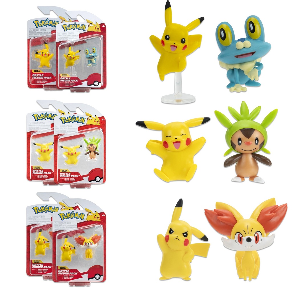 [XY-F3355-01-POKEMON-BATTLE-FIGURE-] Pokemon Battle Figure Pack - 6 Pack (Jazwares consumer multipack; one sealed box of 6 different assorted 2-inch Pokemon figures, specific characters vary by production run / 'styles may vary')