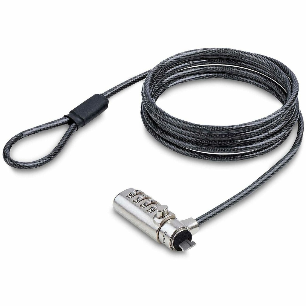 StarTech Slim Lock K-Slot Compatible, 5ft (1,5m) Combination Locking C