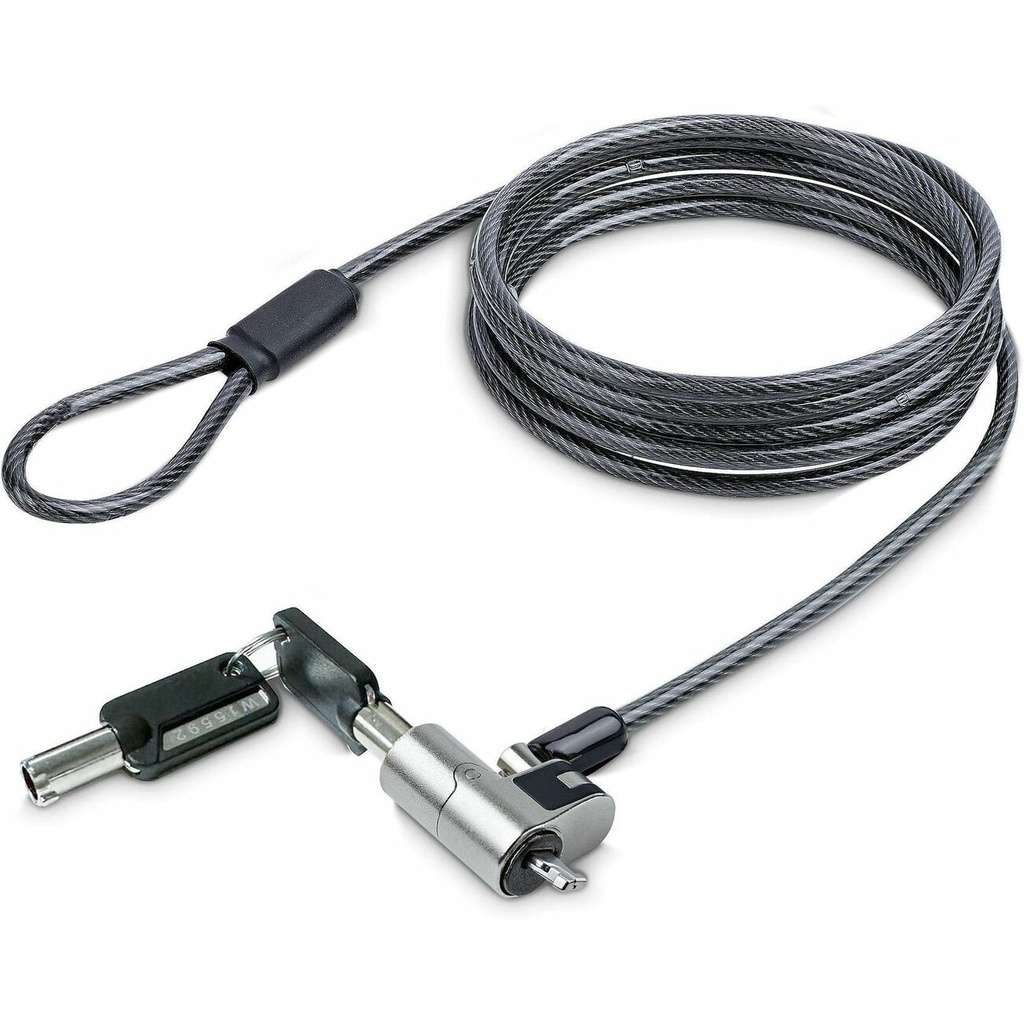 StarTech Nano Laptop Cable Lock 6ft, Anti-Theft Keyed Lock, Security C